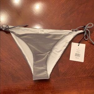 Onia Kate ribbed black and white bikini bottoms